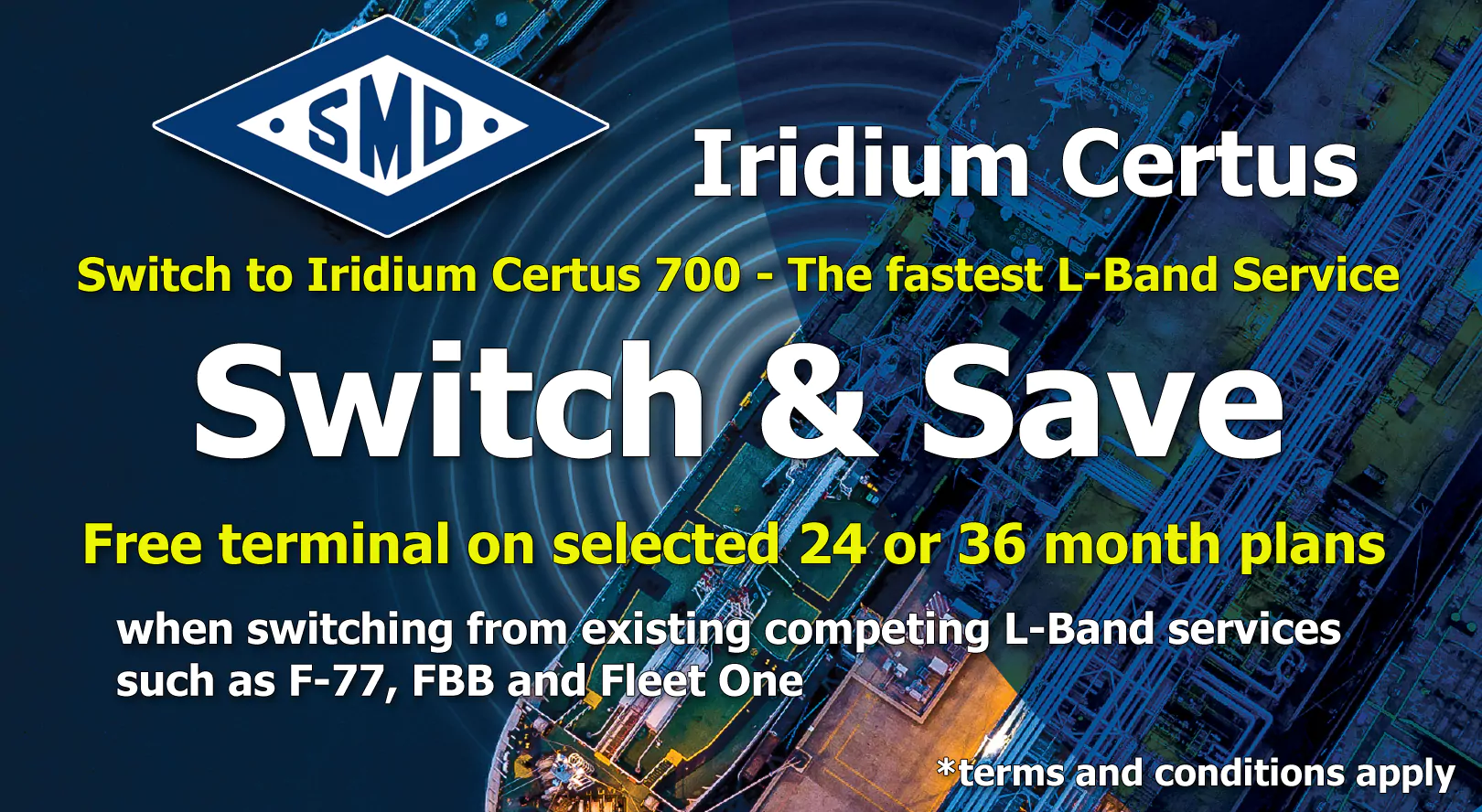 Iridium Certus Switch and Save Banner